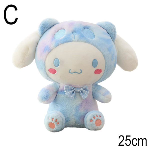 25cm Ny Tie-dye Kurumi Melody Yu Gui Hund Plyschleksaker Dockor Tyg whtie 25cm One-size