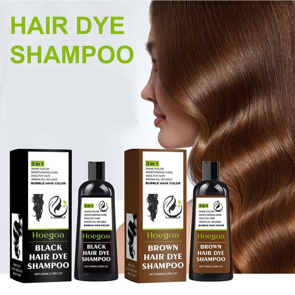 100g Hårfarve Shampoo Urte Hårfarve Shampoo Hvid Shampoo Sortfarvning Til Hår Hår Sort F9k2
