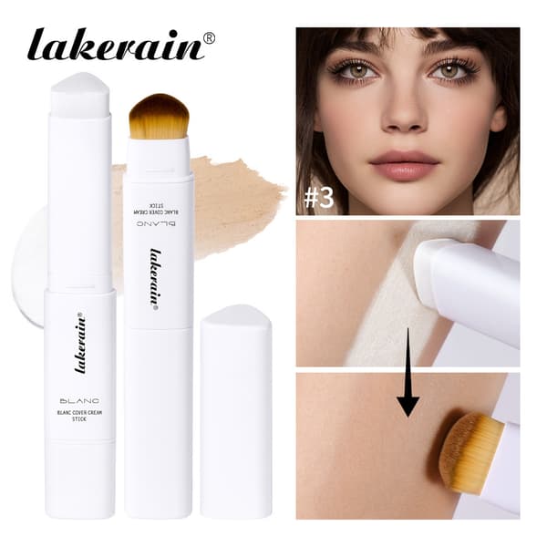 Triangle Foundation Stick, Letvægts Makeup Base og Concealer, Nude Finish Foundation Stick #4 MEDIUM 4#MEDIUM