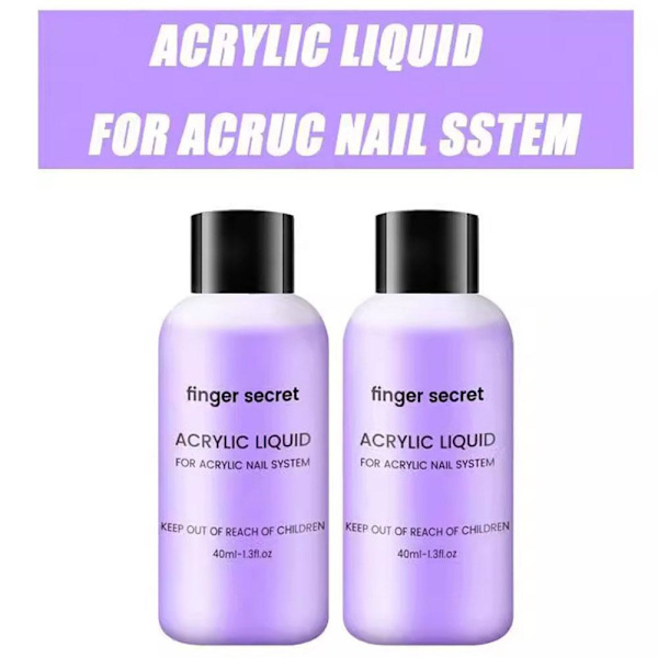 40 ml Akryl Vätska Monomer Kristall Nagelkonst Nagel Förlängning Skulpteringsvätska h t ∷