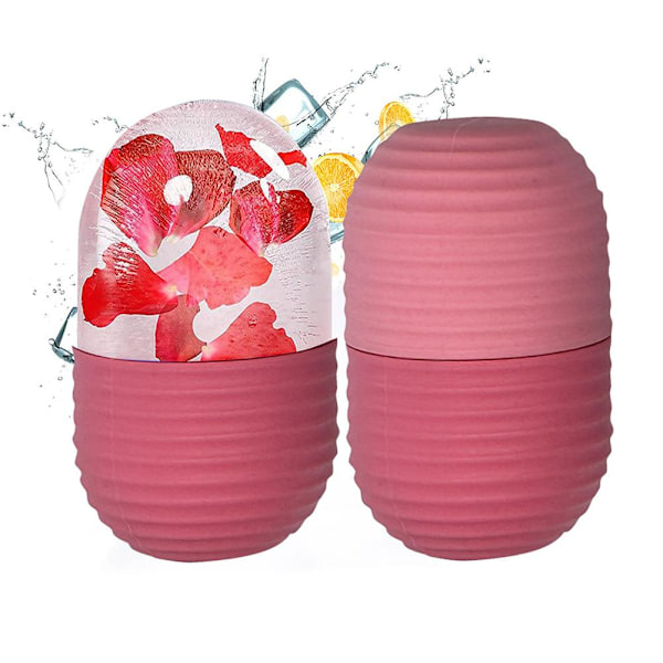 Rullmassageapparat för att ta bort svullnad, ispackning, ansiktsmassage I  pink Cylindrical style