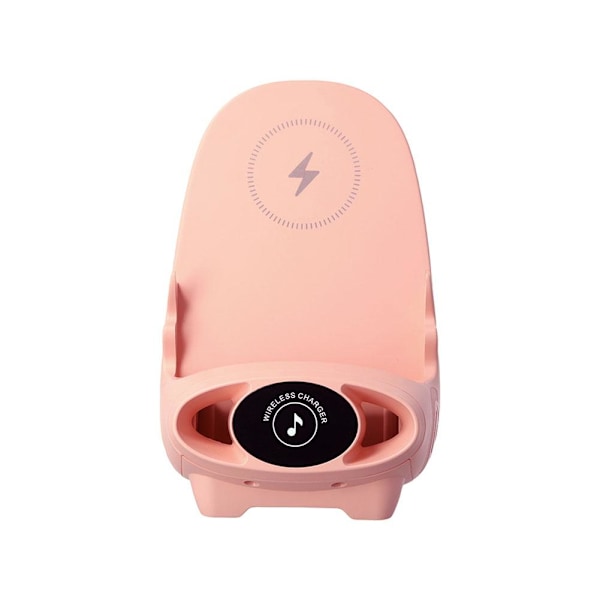 Bärbar Mini-stol Trådlös Laddare Skrivbord Mobiltelefon Snabb-Håll white one-size