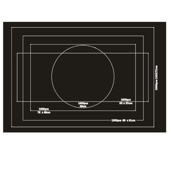 1500/2000 st Igsaw pussel förvaringsmatta rulla upp svart blå grå G black 2000pcs