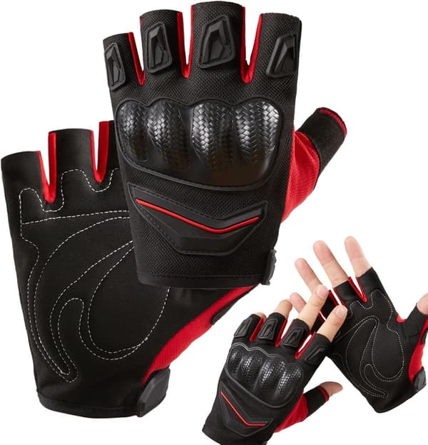 Sommar motorcykelhandskar, halvfinger/mellanfingerstil