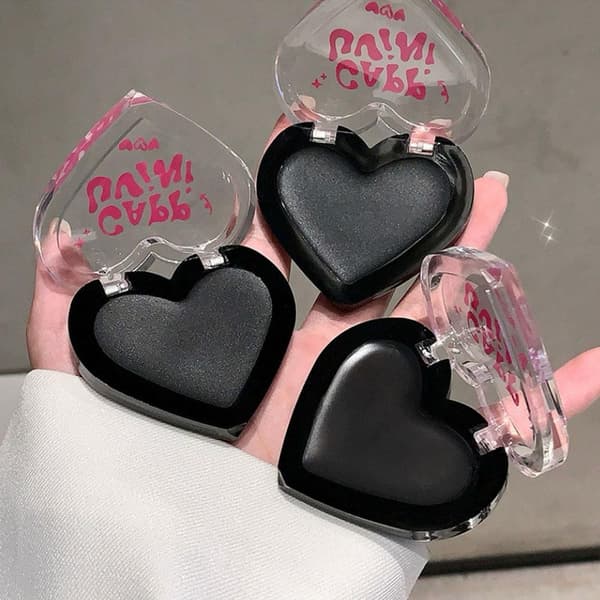 Magic Cheek Sort Blush Vandtæt Glat Blusher Jelly Creme Hjerteformet Sort Blush