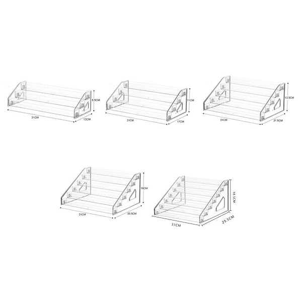 Transparent Akryl Display Rack Flerlagers Nagellack Skrivbord Butik Leksaksförvaring Verktyg Display T1y9 5-layer 1pcs