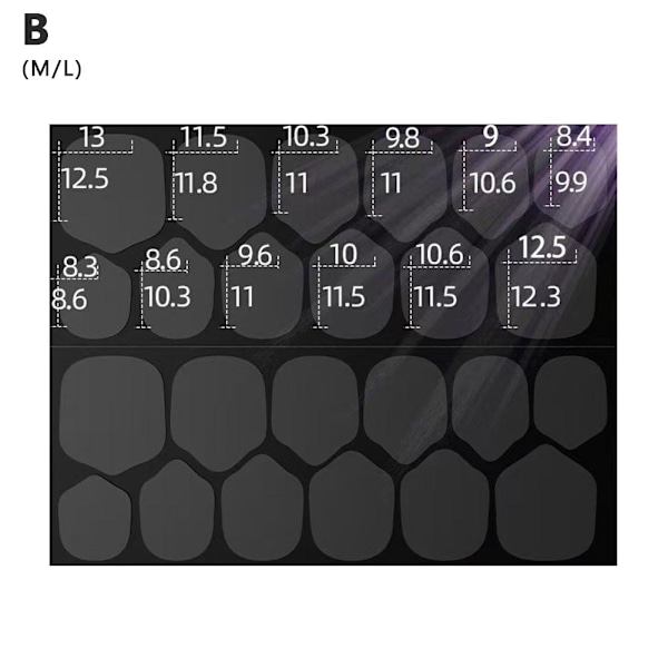 5x Dubbelsidig Halvhärdad Nagelgelélim Klar Falska Naglar Konst A 2Black 5pcs