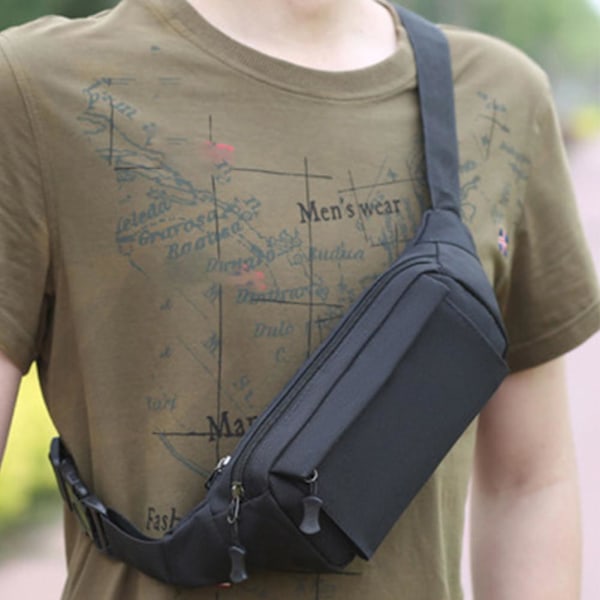 Midjeväsk Outdoor Camouflage Enkelsidig Diagonal Cross Bag Khaki onesize
