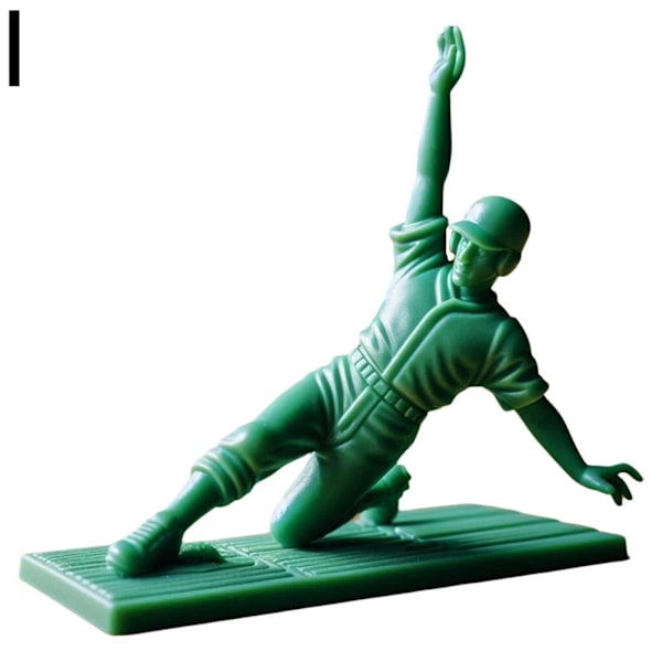 Jkapagzy Basebollsoldatfigurer, Mini Gröna Basebollspelare I 1pcs