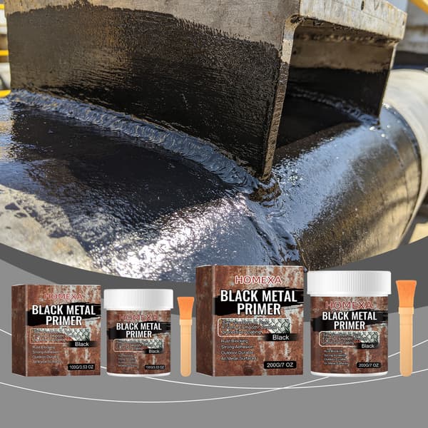 Sort metallisk primer til jernporte og gelændere, rustforebyggelse, renovering, lysning og letanvendelig primer.