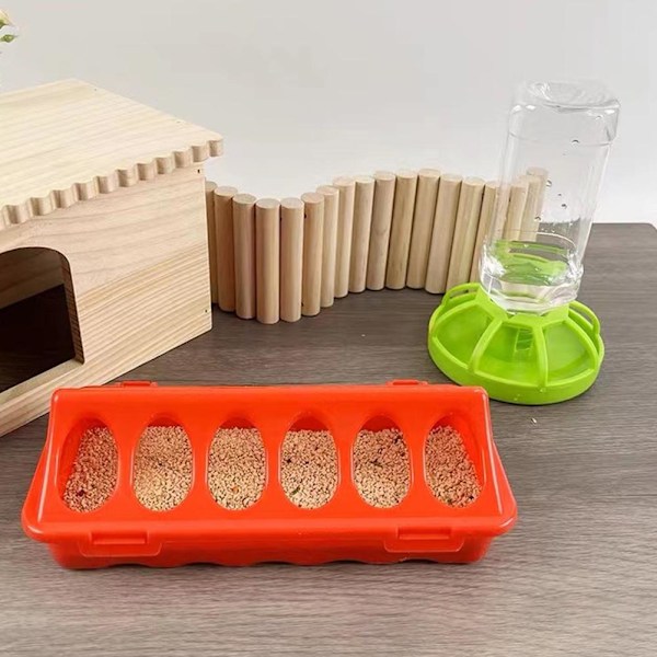 DTREELS Plast Flip Top Liten Fjäderfämatare, Flip Top Kycklingmatare