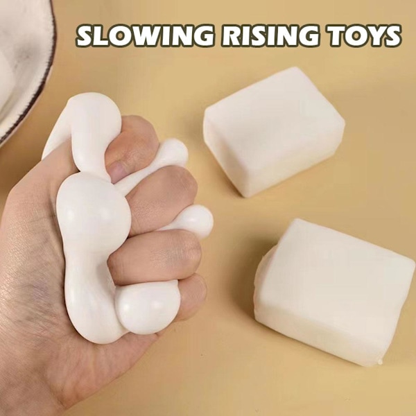Tofu Kawaii Långsamt Stigande Simulering Långsam Återhämtning Kläm R0R4 C3F2 Leksak V0X5 M8R3