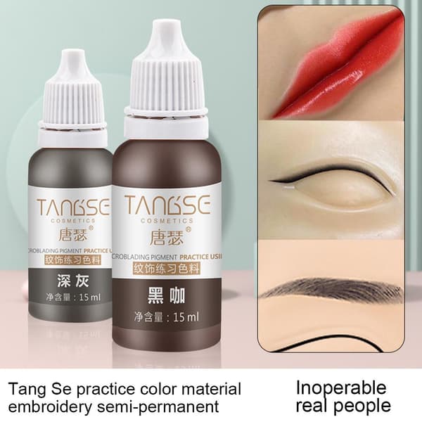Microblading Pigment Makeup Øjenbryn Tatovering Læber Eyeliner Blæk Semi Permanent