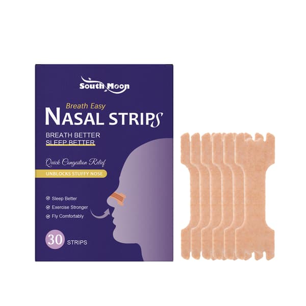 Søvnpleie nesestrips sitter tett for en fredelig natts søvn.