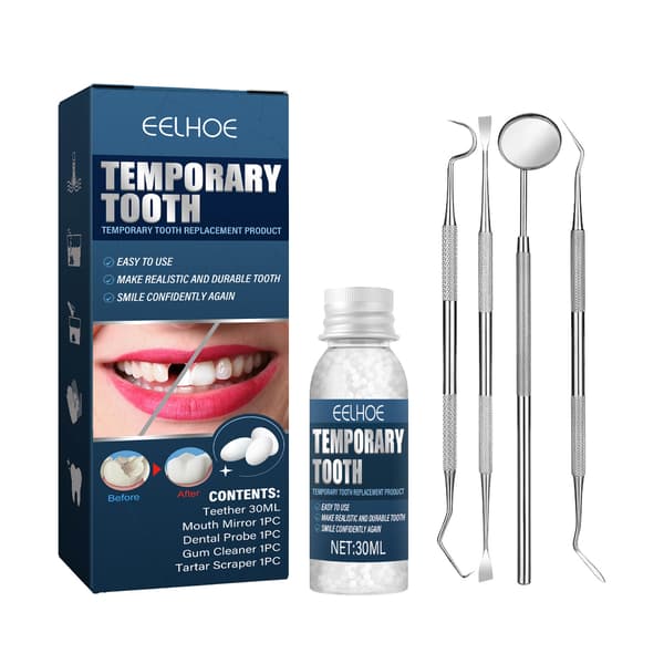 Halloween Vampyr Gebissæt - 30 ml Tilpasningsopløsning til Festmakeup