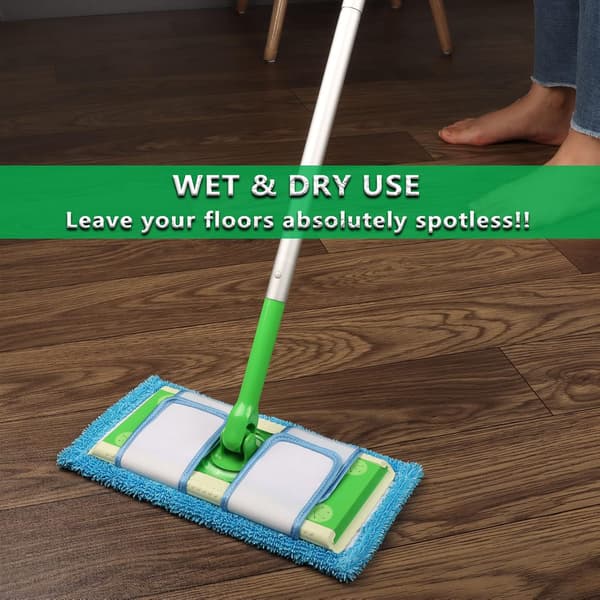 2-pak genanvendelige moppepuder kompatible med Swiffer Sweeper Mop