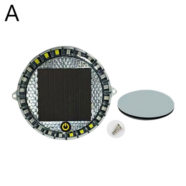 Varningslampa Solar LED Intelligent Sensor Säkerhetslampa Färgstark shock One size