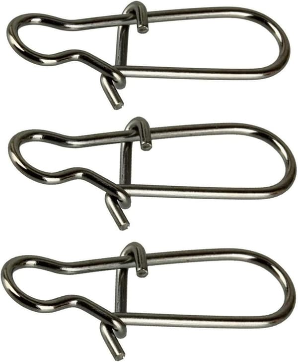 100-pak Duo Lock Snaps Størrelse 0-8 Sort Nice Snap Swivel Solid Rings Rustfrit Stål Fiskegrejssæt - Test: 26LB-220LB