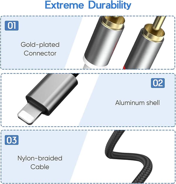 Kabel Audio Aux Adapter - 2-han Stereo Y Splitter (1M)
