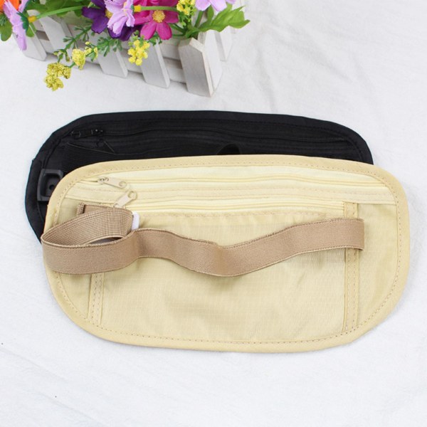 Pengar Bälte, Bum Bag Dold Fick Resa Fanny Pack Midjebälte S black One-size