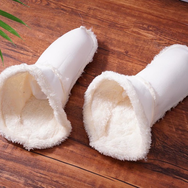 CUIKOSAER Vintertofflor Foder Plysch Päls Clogs Skor Foder Slip,In White 37-38