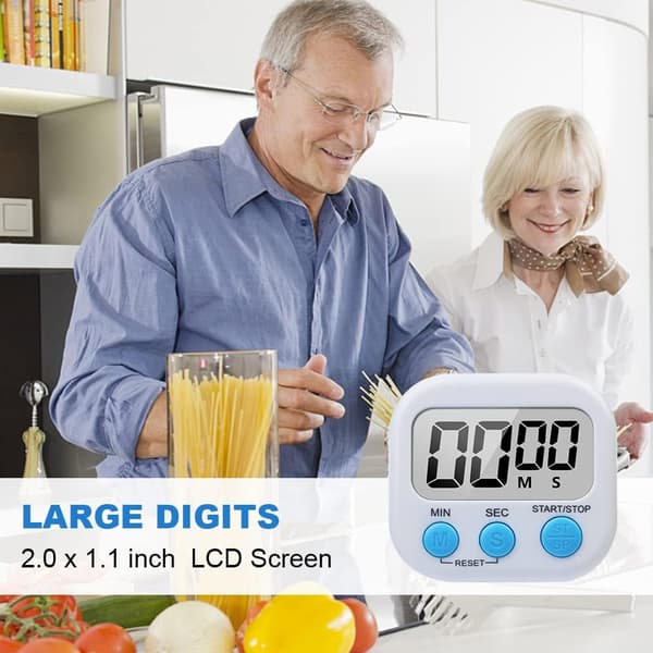 Suuri LCD-keittiöajastin - Ajastin ja sekuntikello