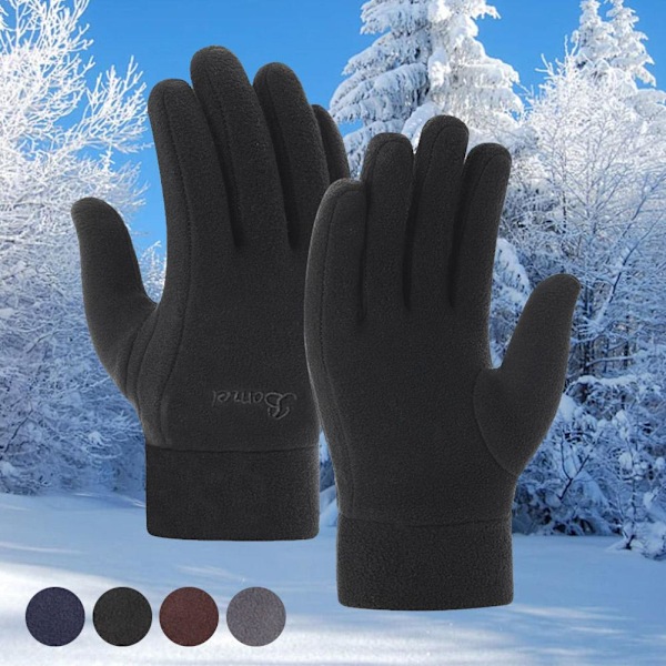Klassiska Polarfleece-handskar i stilren design för män och kvinnor på hösten Blue One size