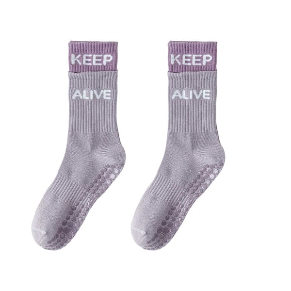 Yogasockar Anti-Slip Snabbtorkande Dämpande Pilates Balettsockar Grip✨y Good J5Z2 Purple 1 pair