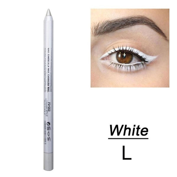 Färgglad flytande eyelinerpenna ögonpenna gelpenna långvarig W White one size