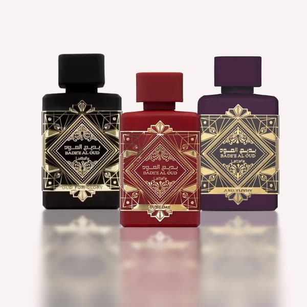 Bade'e Al Oud for Glory av Lattafa 100ml EDP Spray - Gratis ekspressfrakt Badee\" red 1 item