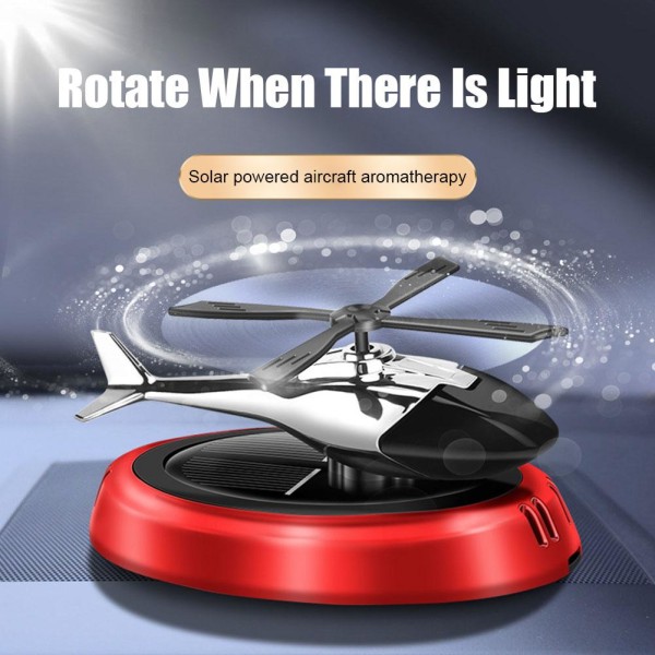 Solcellsdriven Helikopter Luftfräschare Bil Flygplan Doft Di Red Gardenia one size