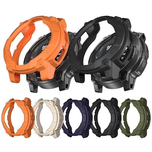 Skal Kompatibelt för Garmin Instinct 3 Solar 45mm/50mm Skydd, Ant orange 45MM