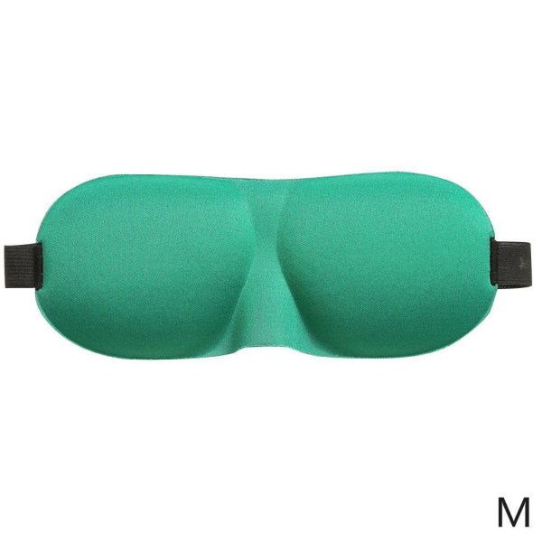 3D Travel Eye Mask Sömn vadderad Shade Cover Vila Slappna av att sova green one-size