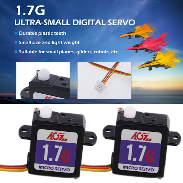 Ultra Nano Sub Micro Servo 1.7g för RC Segelflygplan Bil Flygplan Drönare ` ι нр