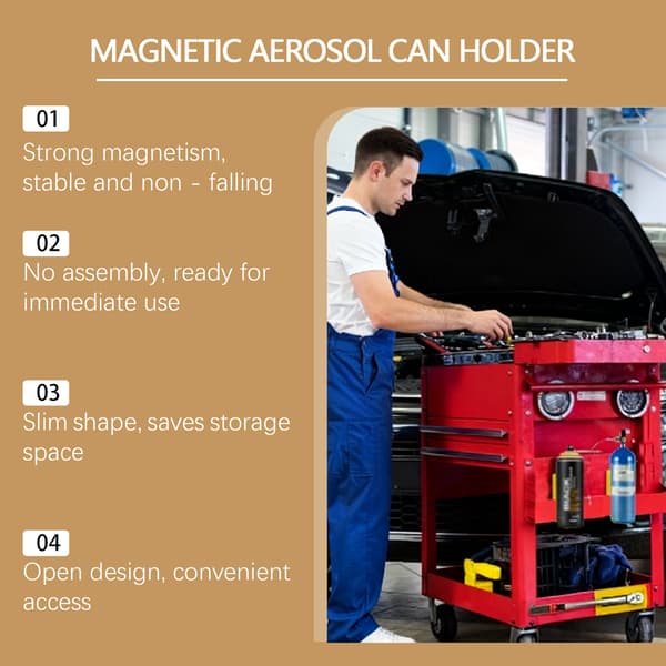 Magnetisk aerosoldåseholder (sort)