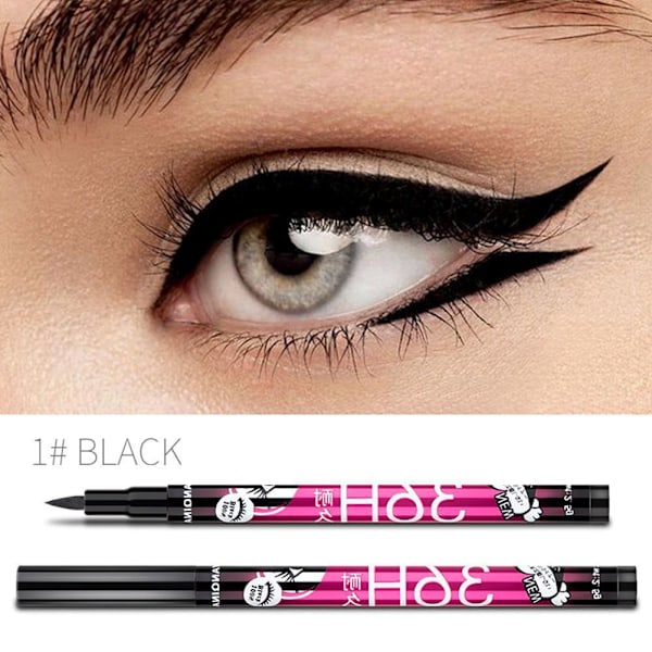 36H Färgglad Vattentät Penna Flytande Eyeliner Ögonpenna Skönhetspenna 4 sorter O1W3 black 1pcs