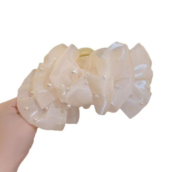 Satinband Hårsnoddar med Stor Rosett för Kvinnor och Flickor Trendig La black 1PC