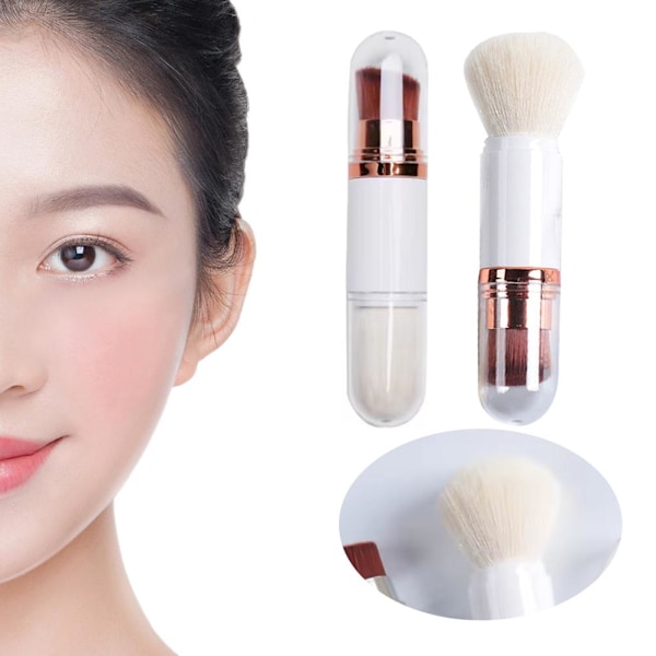 Foundation Brush Dubbelhuvud Multifunktionell Smink Återdragbar Varm Borste S1N0