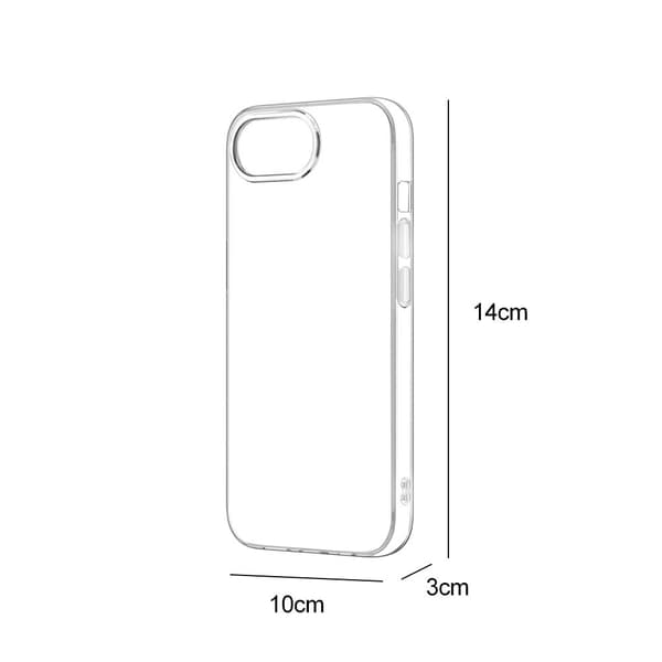 För iPhone 16e Stötsäkert TPU Transparent Mobilskal Snabbt