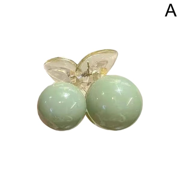 Koreansk Elegant Big Pearls Hair Claw For Women Back Hair Hold Too green small