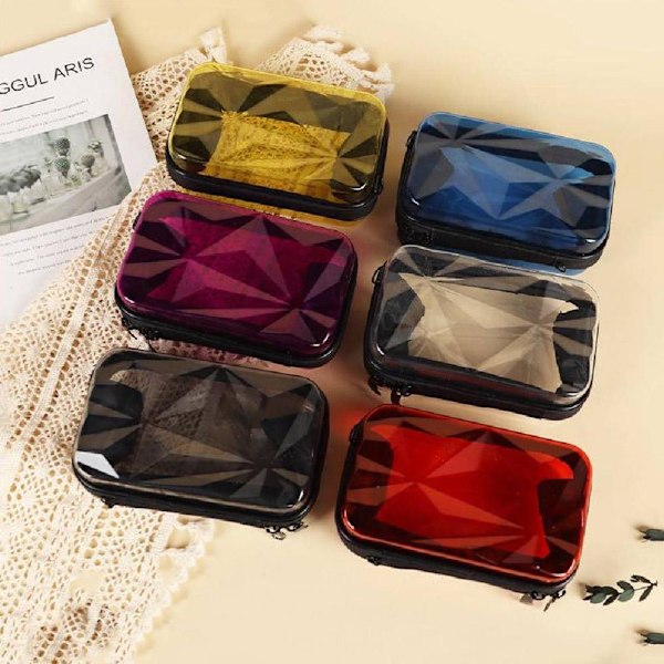 Genomskinlig väska, transparent crossbody-väska för damer och herrar, axelväska F Transparent Yellow One size