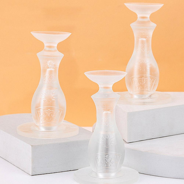 Självhäftande dörrstopp i silikon, dämpande, dörrsugpropp, dörrhållare ❀ transparent 1pcs
