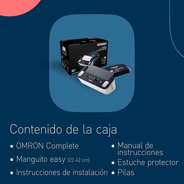 Omron Complete Smart 2-i-1 Blodtryksmåler, Sort, (Længde x Højde x Dybde): 232 x 98 x 123 mm