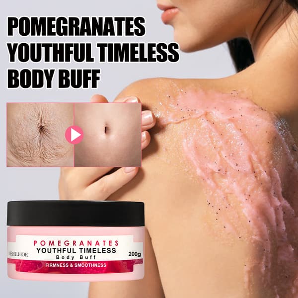 Granatæble Body Scrub - Renser, Eksfolierer, Blødgør og Fugter