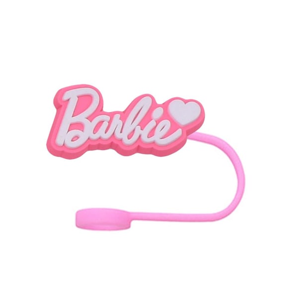 Silikon Barbie Sugrör Dammskyddskåpa Återanvändbar Sugrörskåpa Plugg Stra F 1pc