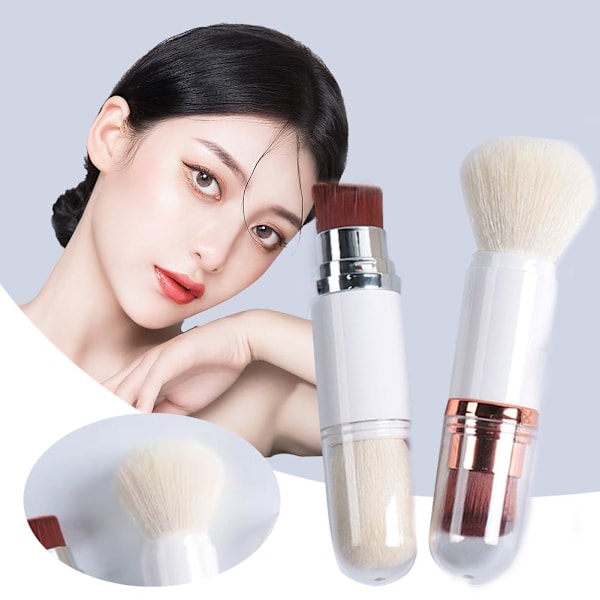 Foundation Brush Dubbelhuvud Multifunktionell Smink Återdragbar Varm Borste S1N0