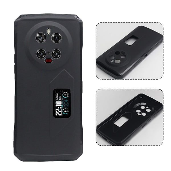 Mobiltelefonfodral Stöttåligt För Doogee V40 Pro Hot J1 L7P3 H4O3 R6R4 Transparent 1 pcs
