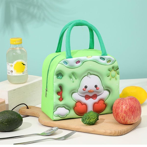 Termisk väska Matförvaringsväska Student lunchlåda kylväska för barn Purple 1pcs