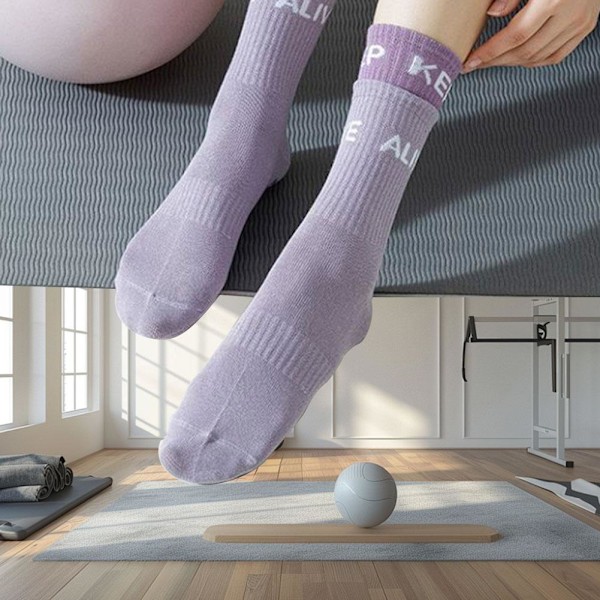 Yogasockar Anti-Slip Snabbtorkande Dämpande Pilates Balettsockar Grip✨y Good J5Z2 Grey 1 pair