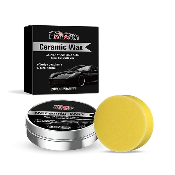 Voks polish til bilmaling beskyttelse, 100g med svamp